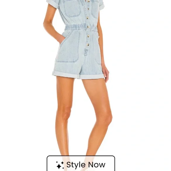 SHOW ME YOUR MUMU Cannon Romper in Dockside sz Xs - Picture 3 of 10